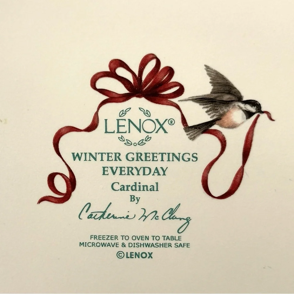 Lenox Cardinal Winter Greetings Everyday Dinner Plate - Picture 11 of 11